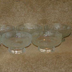 NEW 4 TIARA Ponderosa Pine Salad or Dessert Footed Bowls